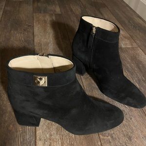 Kate Spade Adalyn black suede ankle boots